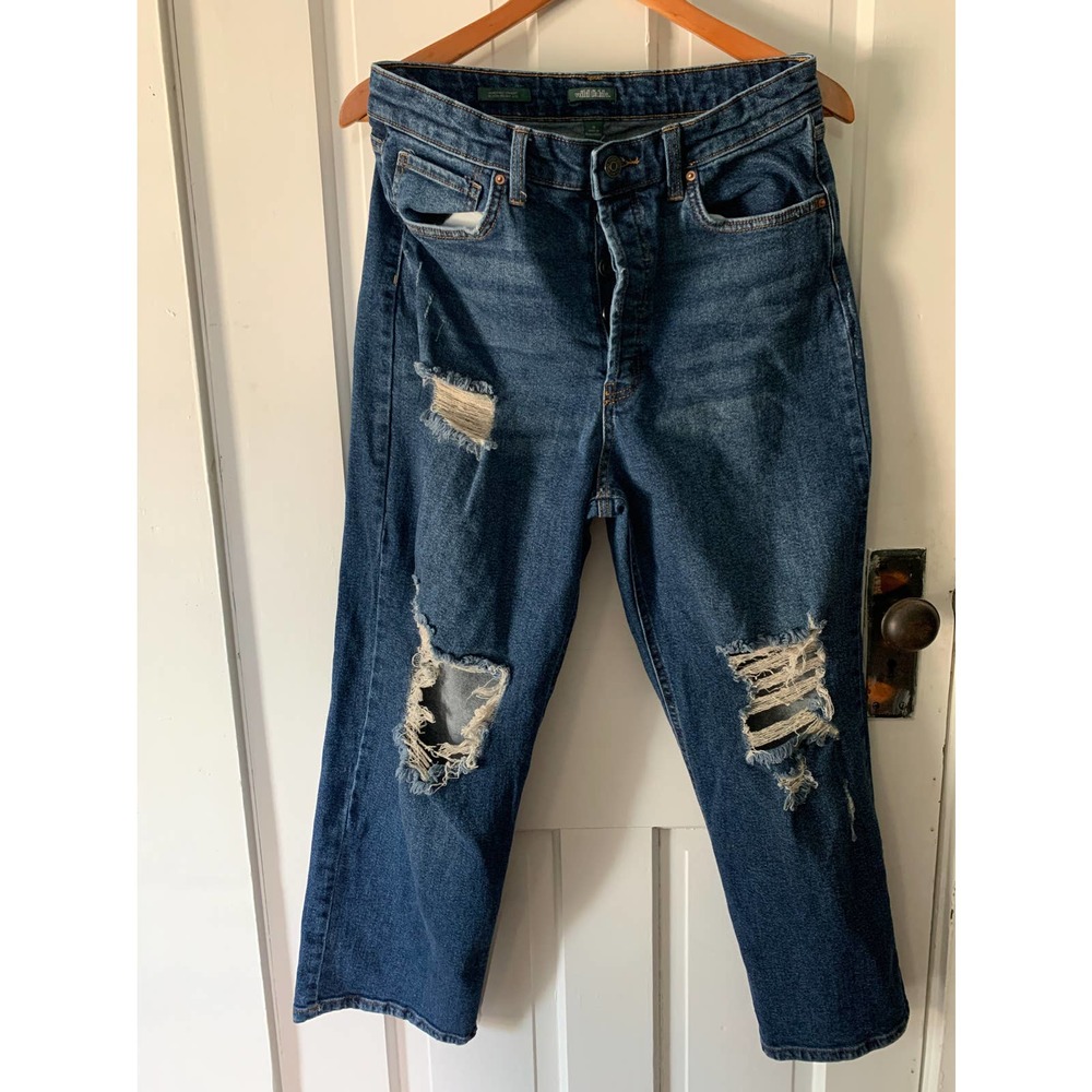 Women's Wild Fable Boyfriend Distressed Jeans - Size 12